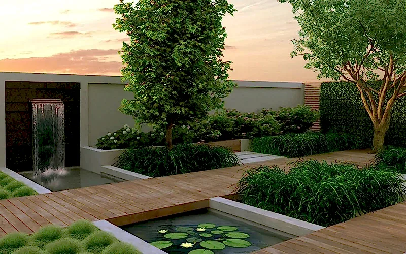 Ландшафтный дизайн в стиле Хай-тек